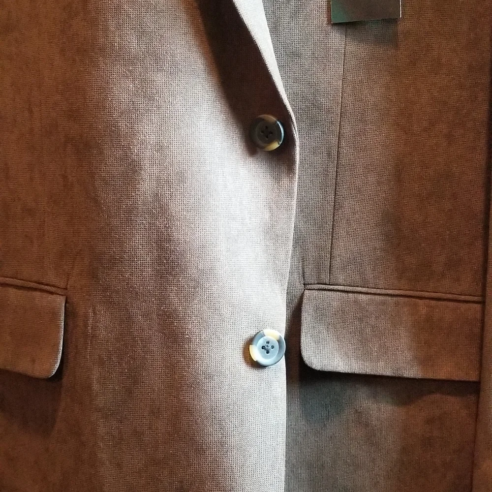 Men's NEW Blazer / sport coat in chocolate brown size XL by Andrew Fezza - Picture 3 of 9